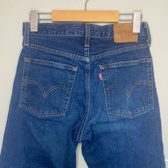 Levi’s Blue Dark-Wash Wedgie Button-Fly High-Rise Jeans Size 26 - Picture 7 of 8